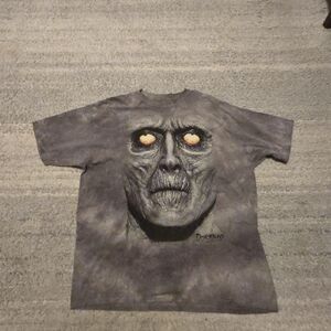 The Mountain Shirt Mens 3XL Zombie Face Horror Full Graphic Metal Rock T